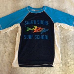 OP Boys XL Rash Guard Blue & Black